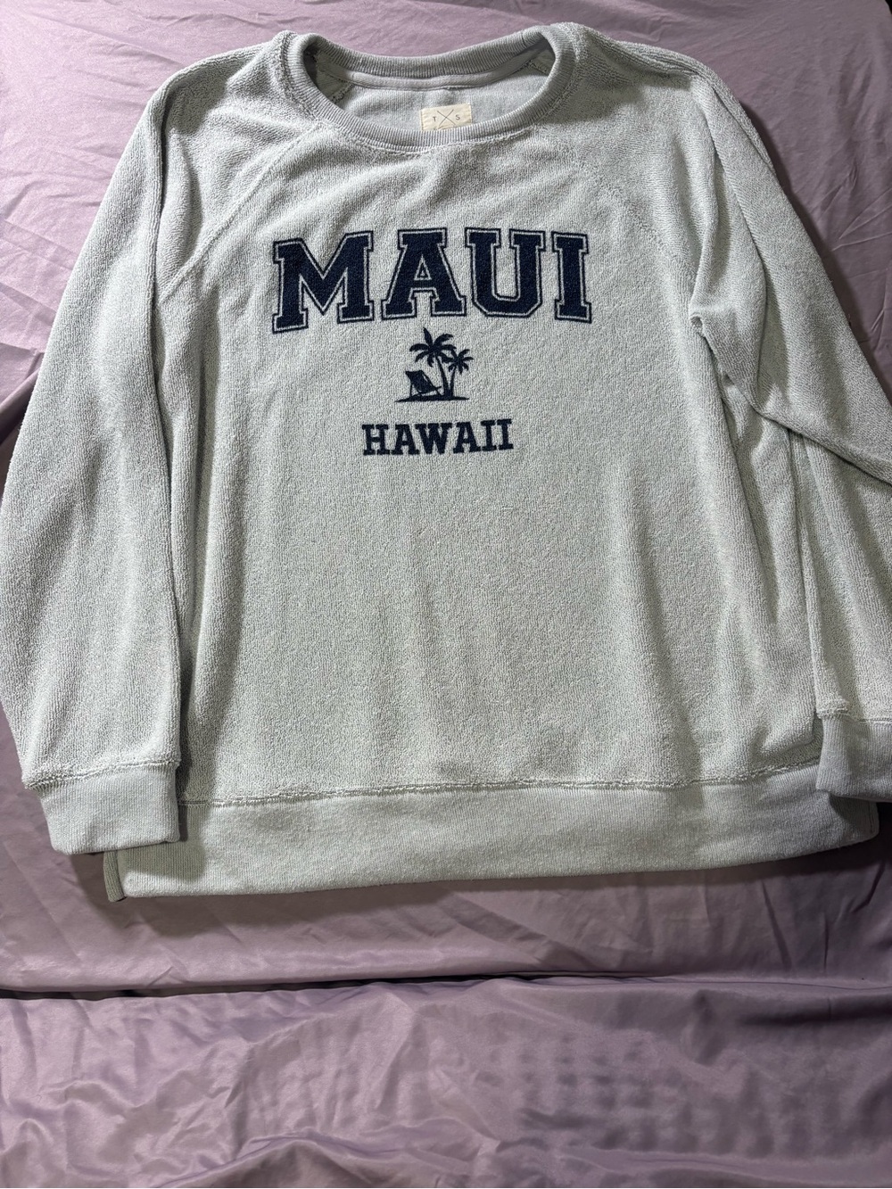 Thread & Supply Light Gray MAUI Hawaii Crewneck Sweater